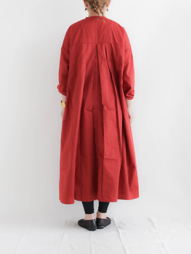 HARVESTY ハーベスティ　アトリエローブ　size1 HARVESTY ハーベスティ｜サテンアトリエローブ レッド