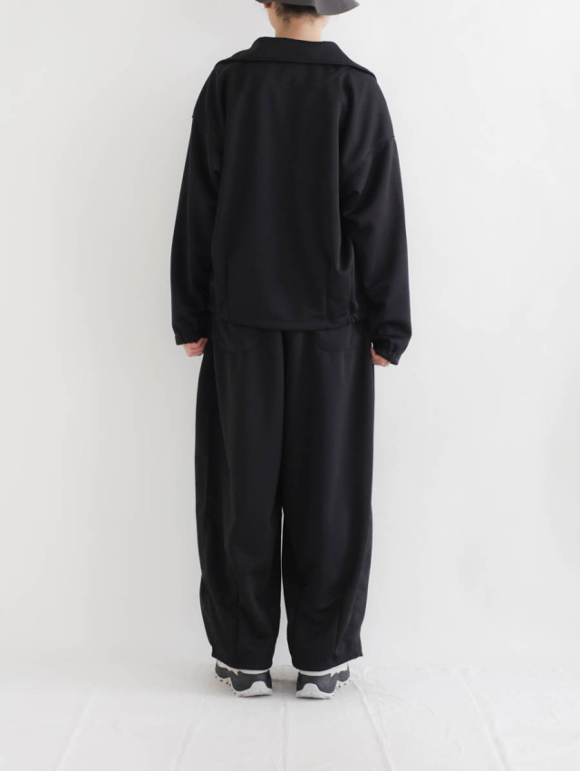 ハーベスティ セットアップ HARVESTY ハーベスティ｜裏カノコジャージドリズラージャケット ブラック