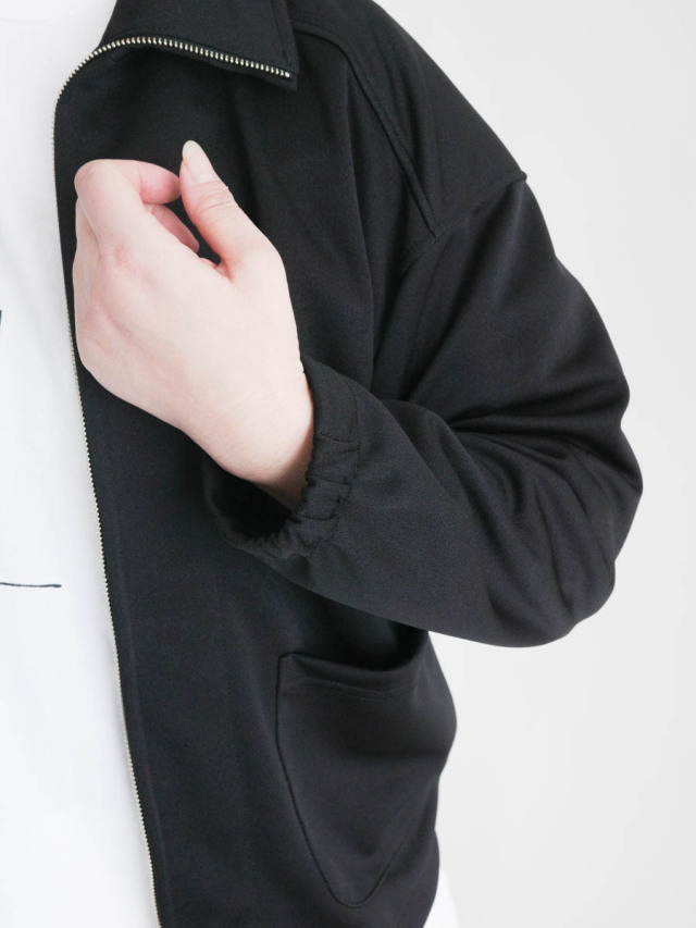 HARVESTY ハーベスティ｜裏カノコジャージドリズラージャケット ブラック