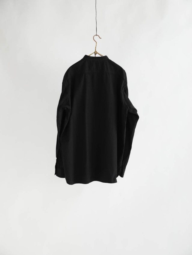 holk ホーク｜band collar shirt ブラック