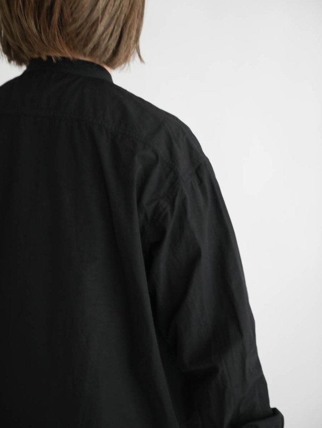 holk ホーク｜band collar shirt ブラック