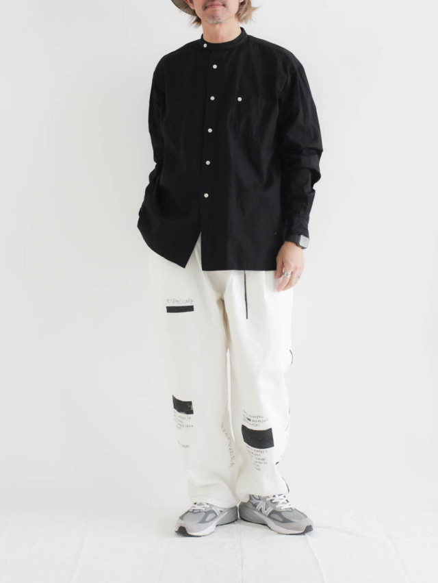 holk 25SS Stand Shirt バンドカラーシャツ holk 25SS Stand Shirt バンドカラーシャツ