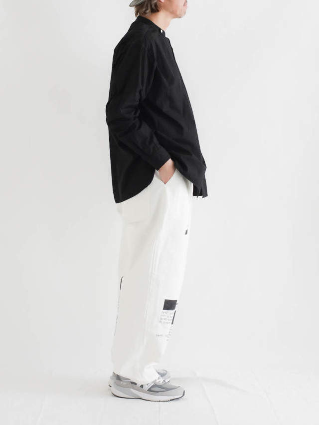 holk 25SS Stand Shirt バンドカラーシャツ holk/STAND SHIRT (WHITE)