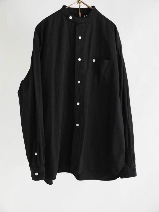 holk ホーク｜band collar shirt ブラック
