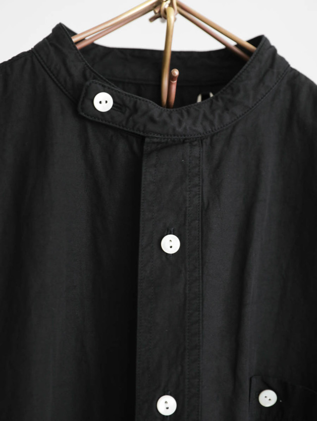 holk 25SS Stand Shirt バンドカラーシャツ holk/STAND SHIRT (WHITE)