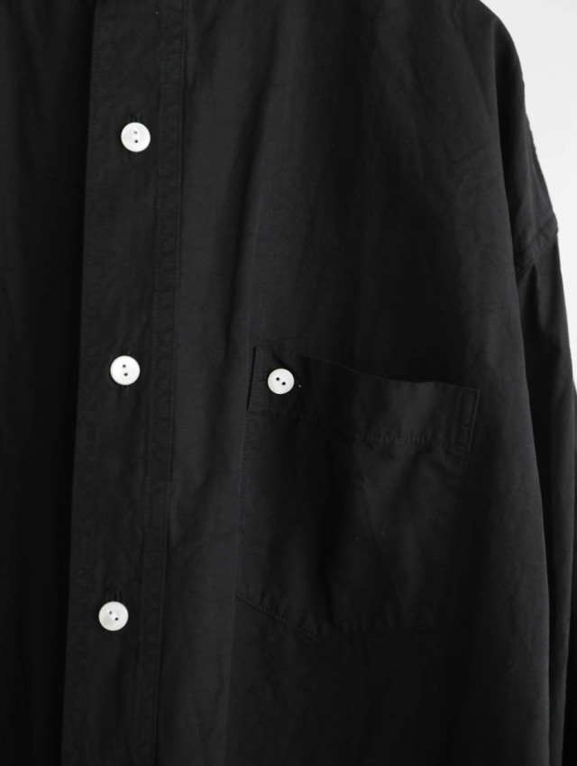 holk ホーク｜band collar shirt ブラック