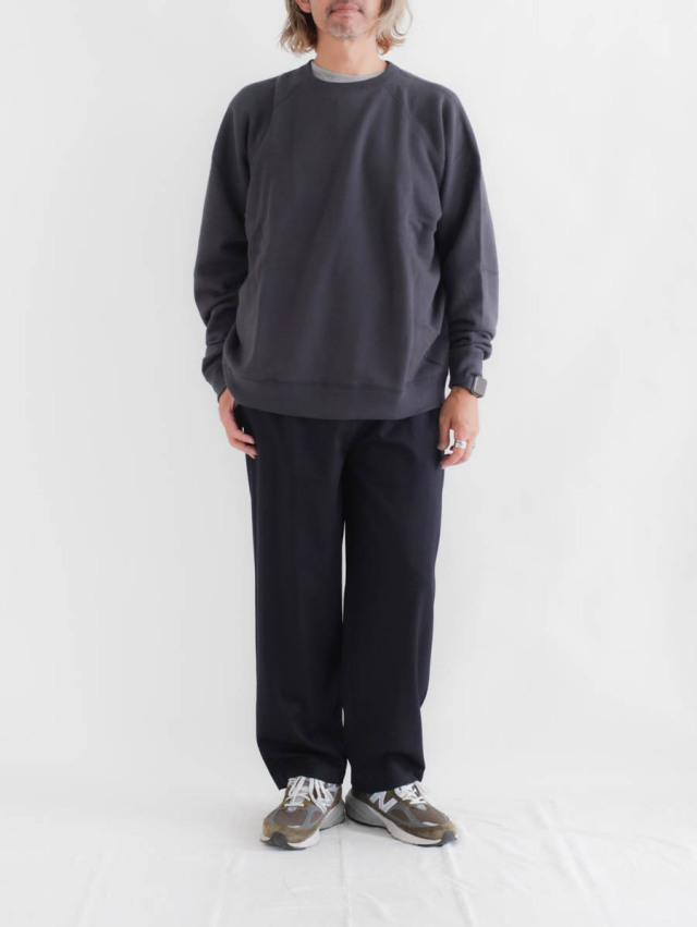 【美品】holk（ホーク）カンフーパンツ holk ホーク｜カンフーパンツ（ネイビー）ウールギャバジン