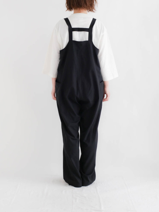 holk ホーク wool silk twill deck overalls holk ホーク｜deck overall（ブラック）ウールトロピカル