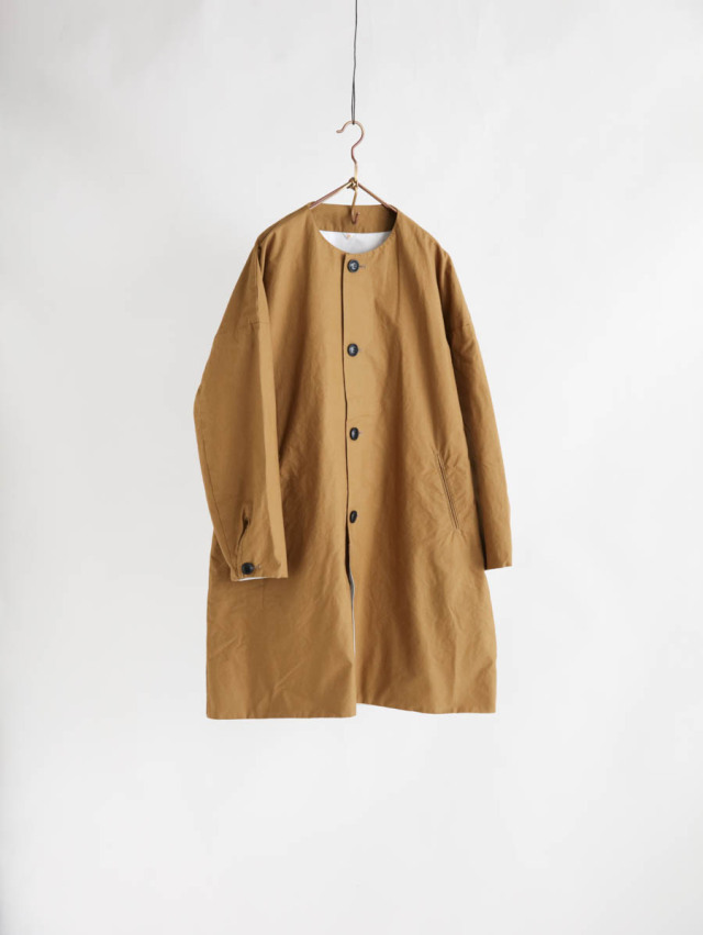 ironari イロナリ / ノーカラーサクラコート ウォルナット 