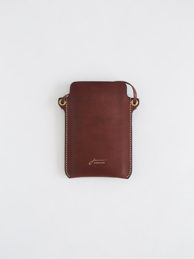 Jacou ジャコウ｜スマートフォンショルダーケース Dark Brown