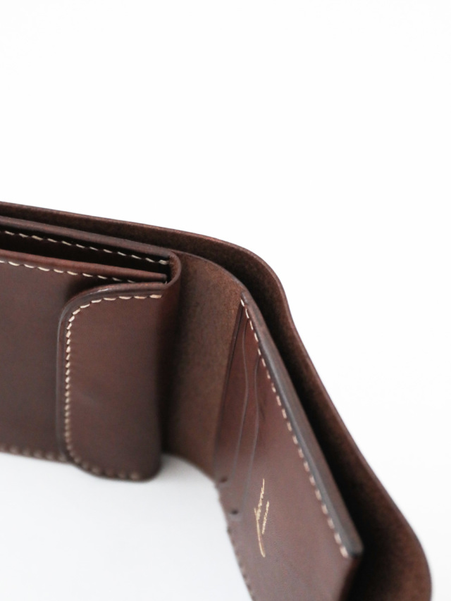 Jacou ジャコウ / 三つ折り財布 Dark Brown
