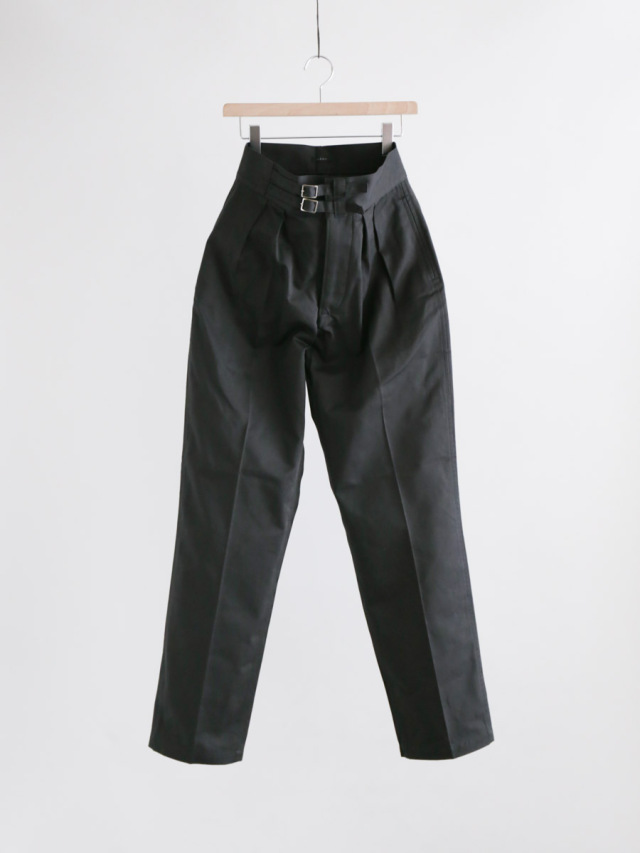 LENO リノ / レディースダブルベルトグルカパンツ チャコール 