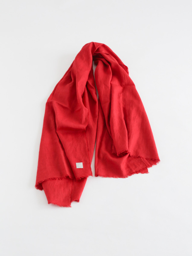 LOCALLY ローカリー / 80 linen stole レッド