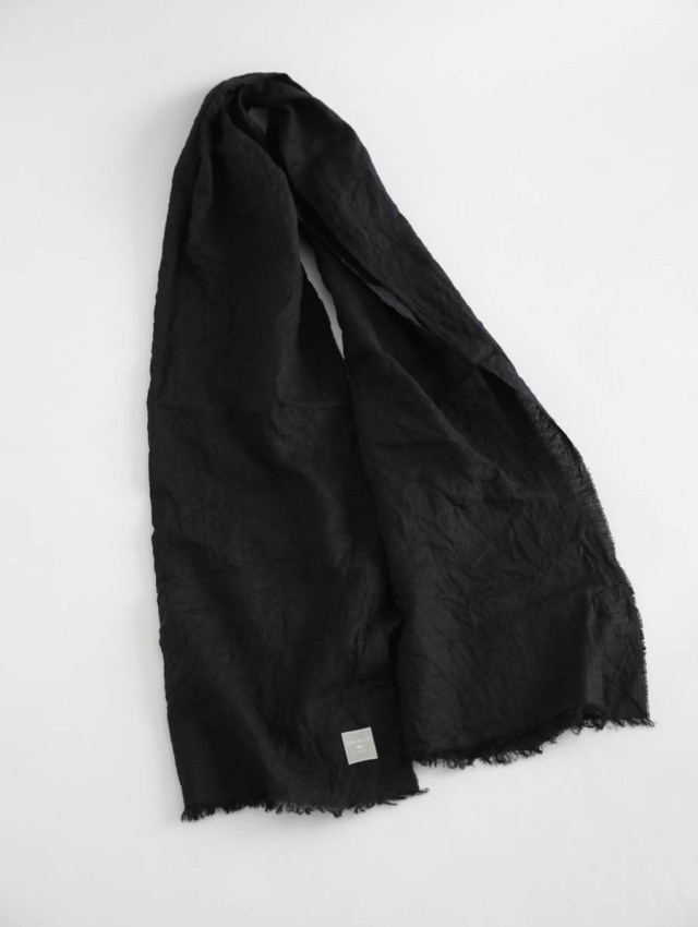 LOCALLY 大判ストール　ブラック LOCALLY ローカリー｜80 linen muffler（ブラック）