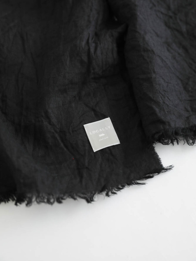 LOCALLY ローカリー｜80 linen muffler（ブラック）