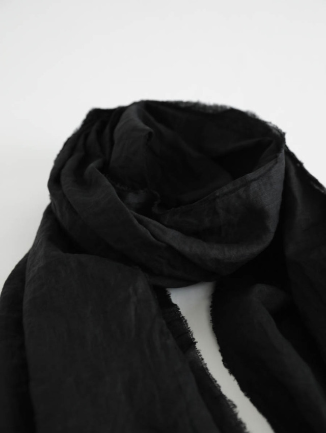 LOCALLY ローカリー｜80 linen muffler（ブラック）