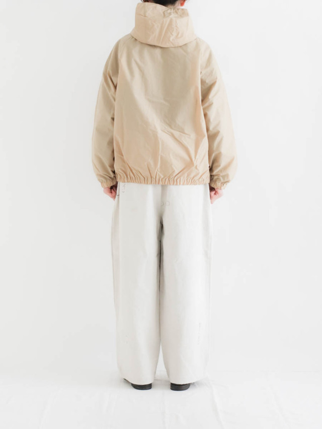 LOLOLIKE ロロライク｜ラグランスリーブナイロンビックブルゾン ベージュ