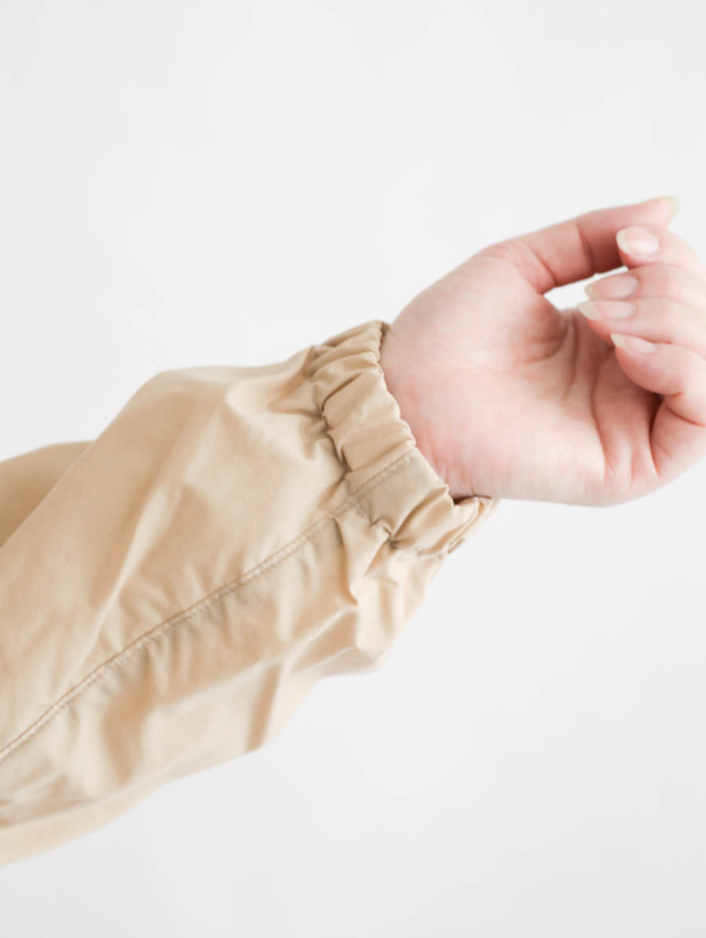 LOLOLIKE ロロライク｜ラグランスリーブナイロンビックブルゾン ベージュ