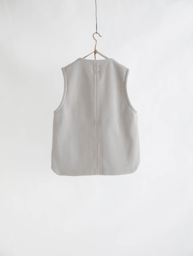 LOLOLIKE ロロライク｜2重仕立てニードルベスト（グレー）