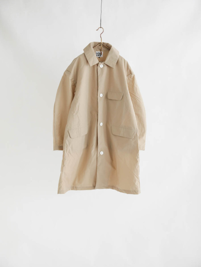 美品　ROKKAN(ロッカン) ベージュ コート Lサイズ LOLOLIKE ロロライク｜タスランナイロンビックコート（ベージュ）