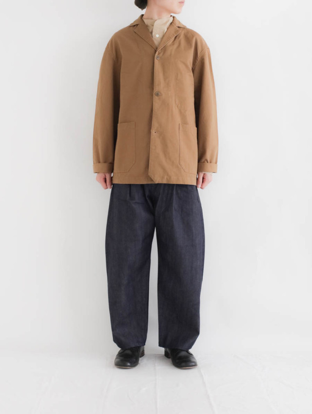 LOLO ロロ｜ビンテージチノカバーオールジャケット（ブラウン）