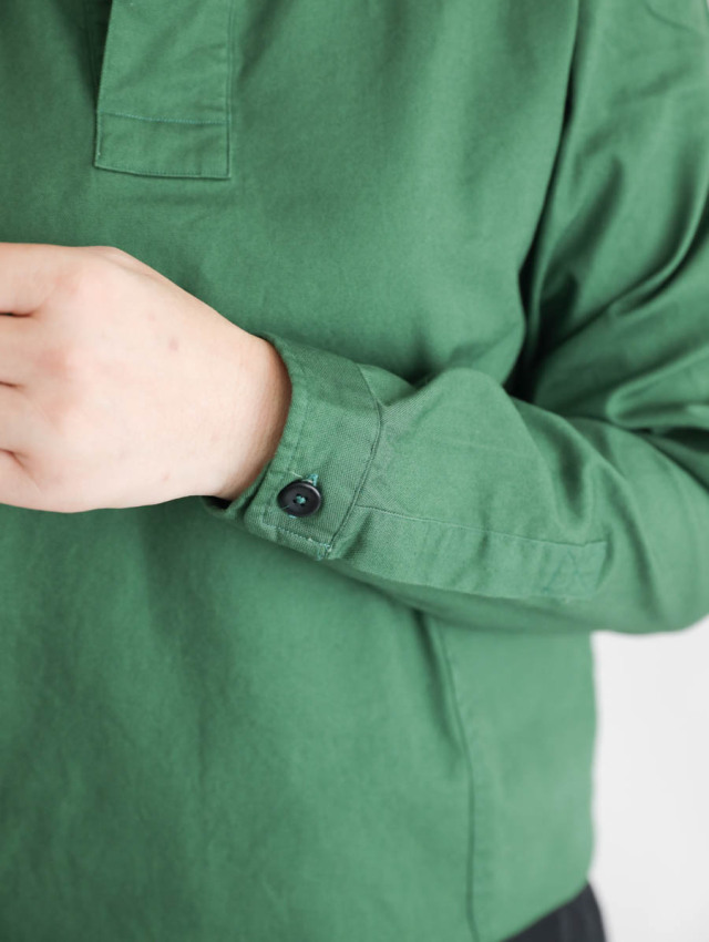 LOLO ロロ｜オックスプルオーバーシャツ（グリーン）LS-3