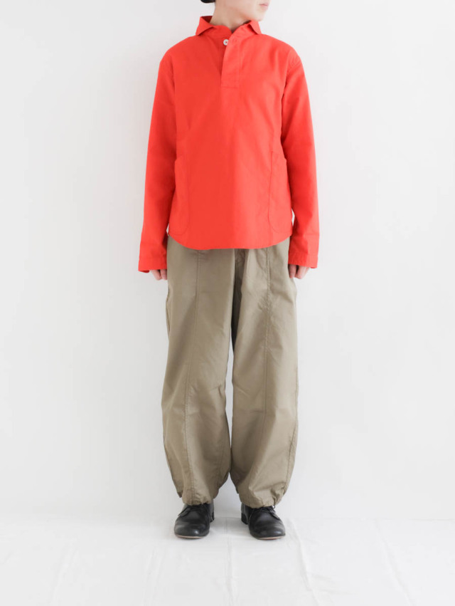 LOLO ロロ｜オックスプルオーバーシャツ（オレンジ）LS-3