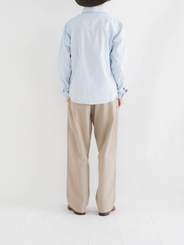 LOLO出品 LOLO ロロ｜オックスプルオーバーシャツ（サックス）LS-3