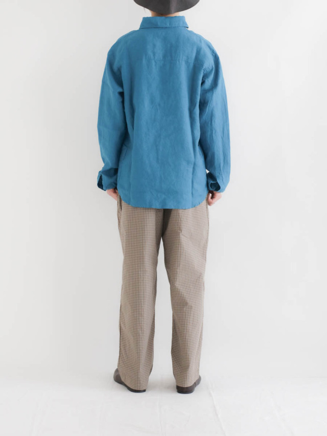 BLUE BLUE プルオーバー シャツ リネン ホンアイミックスリネンブロードシャツ - BLUE BLUE JAPAN