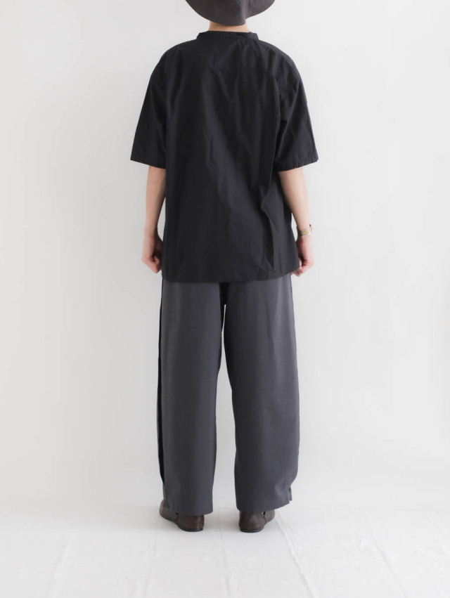 LOLO　ロロ　オックスフォードシャツ　黒 LOLO ロロ｜オックスプルオーバーシャツ（ブラック）LS-3