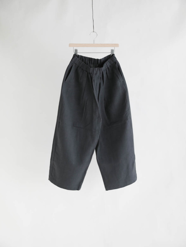 maison de soil メゾンドソイル｜フレンチリネン2タックワイドパンツ
