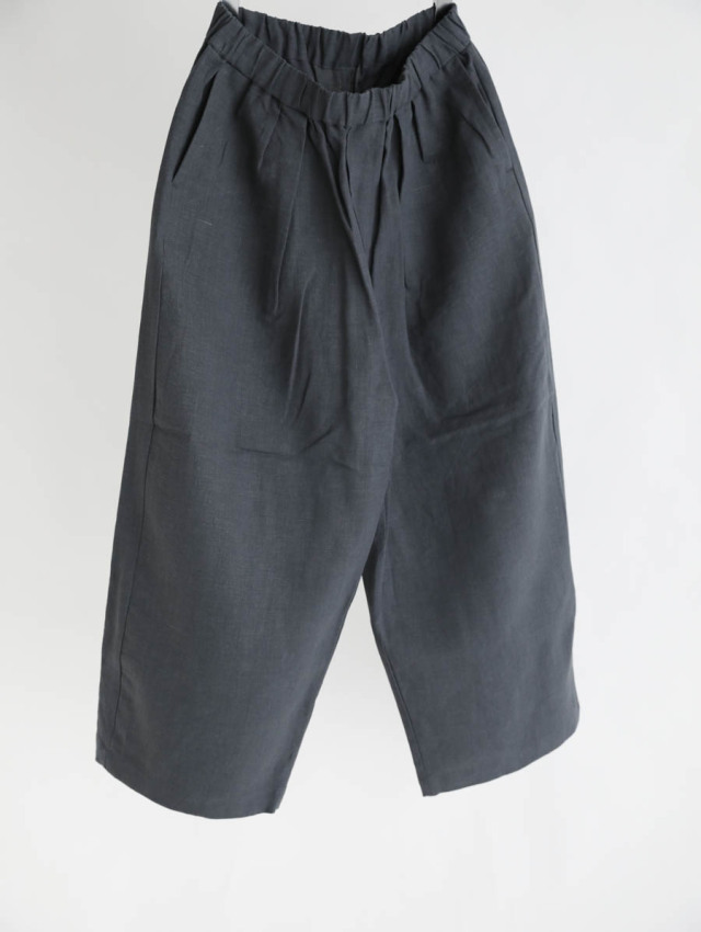 maison de soil メゾンドソイル｜フレンチリネン2タックワイドパンツ