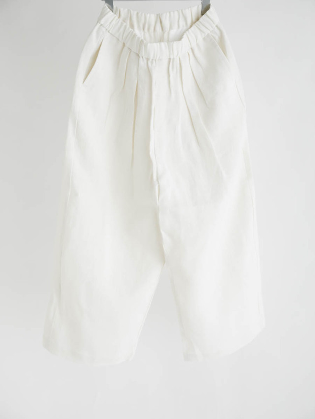 maison de soil メゾンドソイル｜フレンチリネン2タックワイドパンツ
