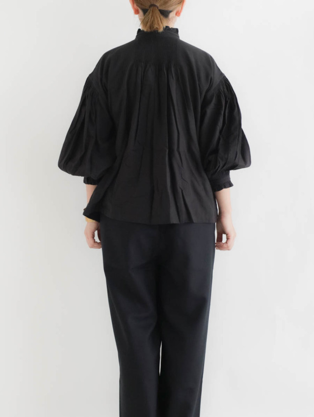 maison de soil メゾンドソイル｜ミニピンタックフリルカラーシャツ