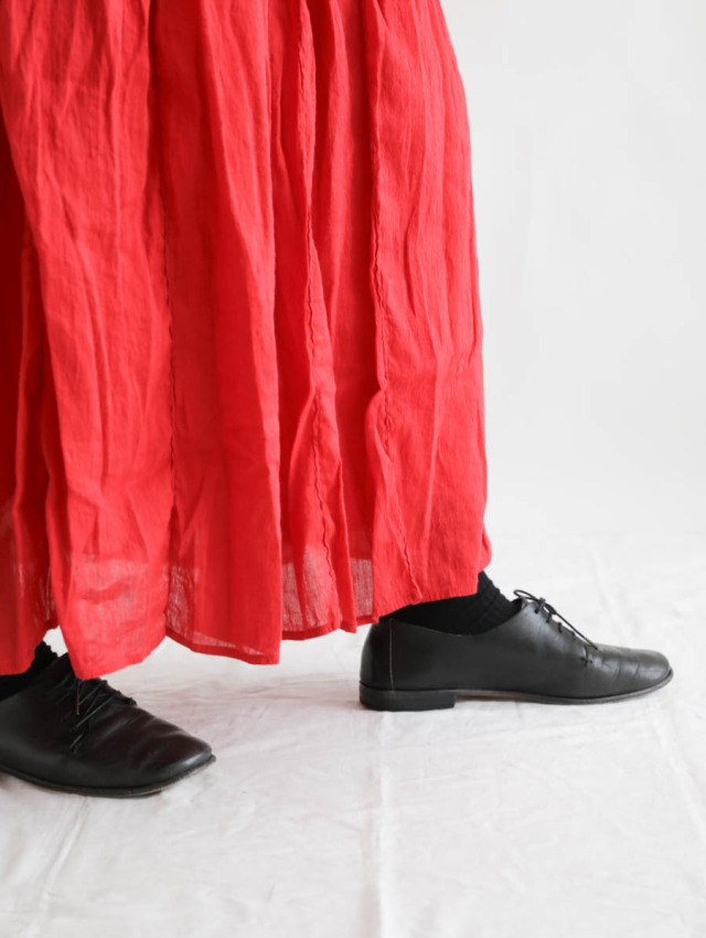 maison de soil メゾンドソイル 　ウール ギャザースカート maison de soil メゾンドソイル WOOL COTTON TWILL WEAVE