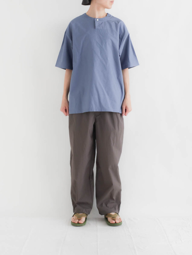 nisica ニシカ｜クルーネックシャツ（ブルー）