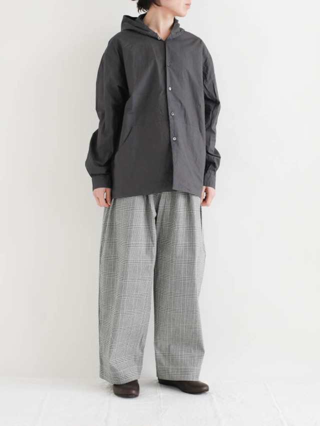 nisica ニシカ｜フードシャツジャケット グレー