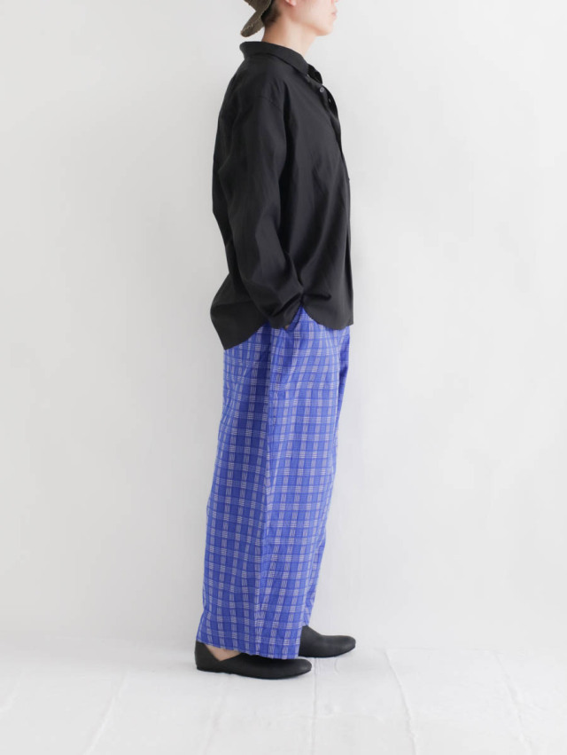 SOWBOW ソウボウ｜蒼氓イージーEXワイドパンツ YOKUZUSHI（ブルー）