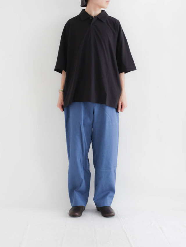 ◎美品◎STILL BY HAND ネイビー ポロシャツ STILL BY HAND スティルバイハンド｜強撚糸コットンカットポロ