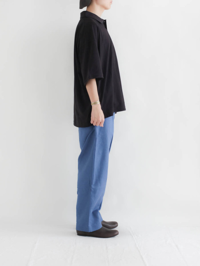 【2024ss】STILL BY HAND Cotton カットソーポロ L STILL BY HAND - 【ラスト1点】【25SS】強撚コットンポロ