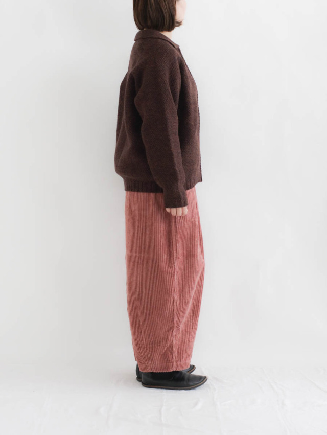 STILL BY HAND スティルバイハンド｜5Gニットブルゾン（ブラウン）
