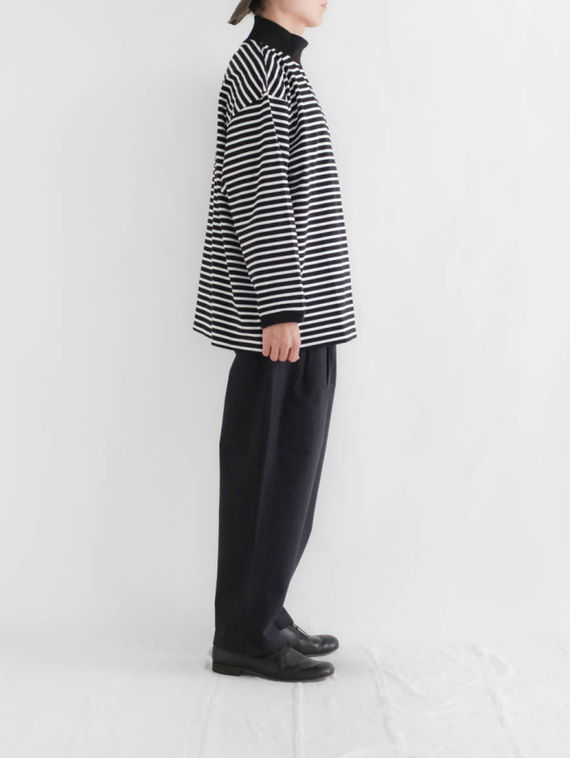 STILL BY HAND スティルバイハンド｜ディープタックパンツ（ブラック