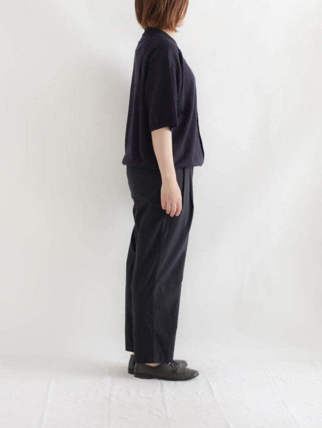 25SS STILL BY HAND 強撚コットンポリエステル イージーパンツ STILL BY HAND スティルバイハンド｜強撚コットンテーパードパンツ