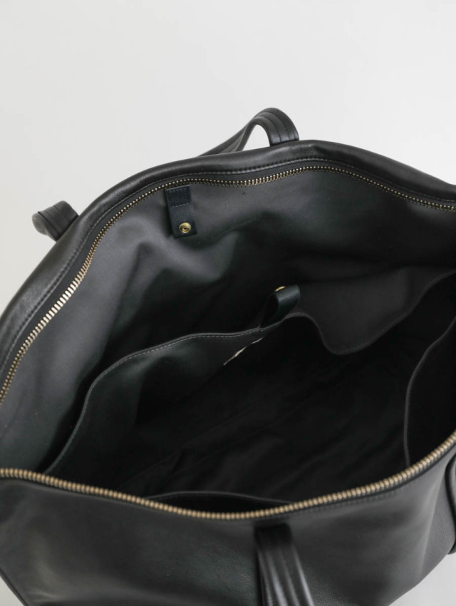 texnh テクネ｜BLOCK ZIP TOTE（ブラック）
