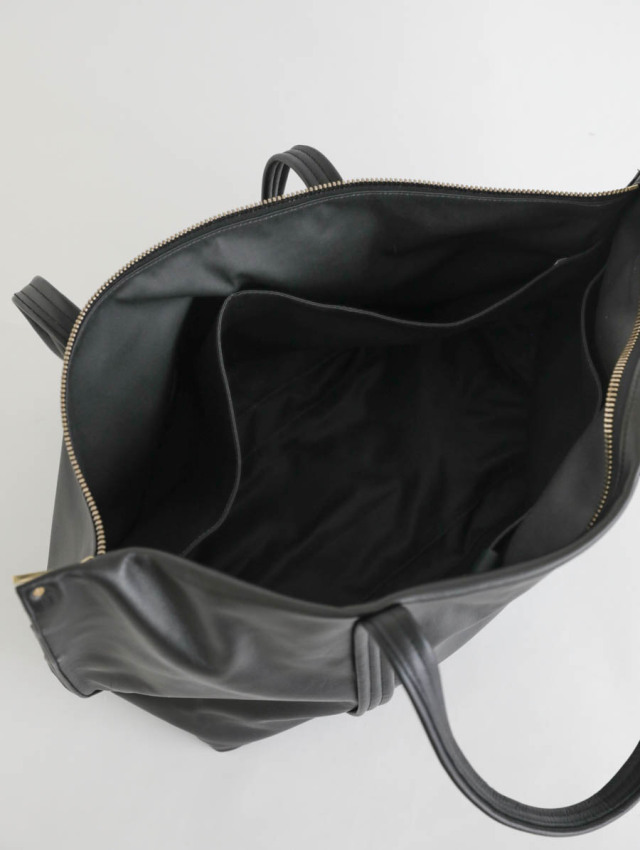 texnh テクネ｜BLOCK ZIP TOTE（ブラック）
