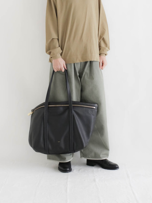 texnh テクネ｜BLOCK ZIP TOTE（ブラック）