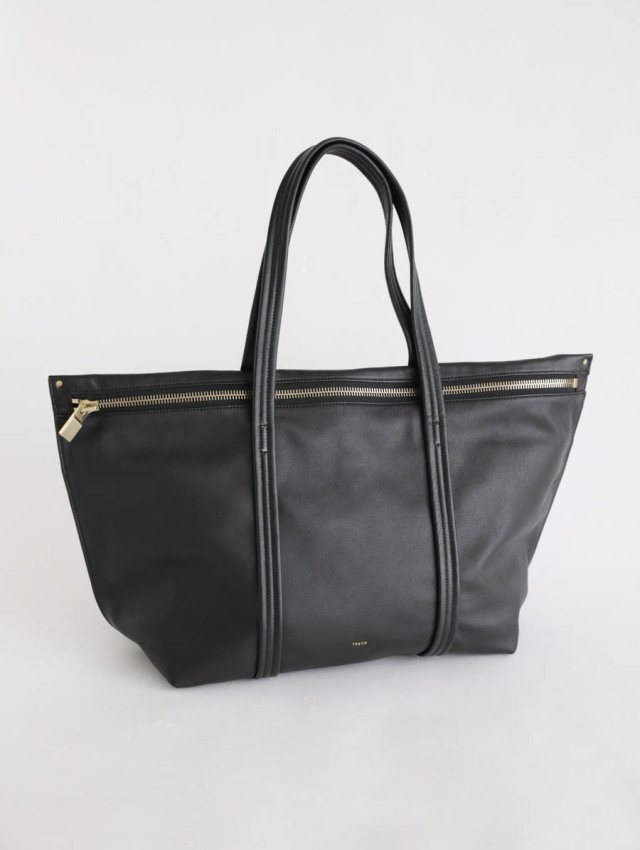 texnh テクネ｜BLOCK ZIP TOTE（ブラック）
