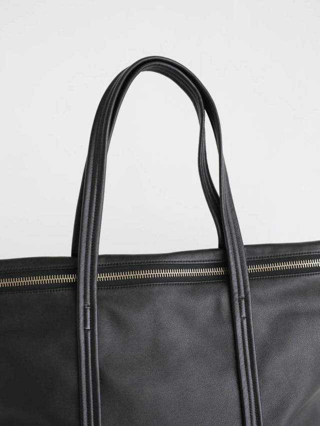 texnh テクネ｜BLOCK ZIP TOTE（ブラック）