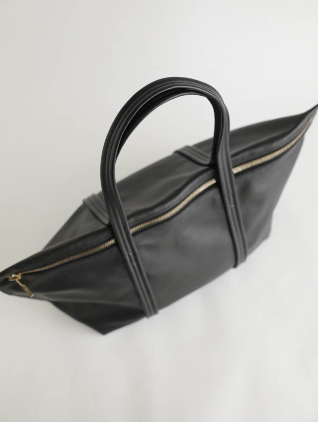 texnh テクネ｜BLOCK ZIP TOTE（ブラック）