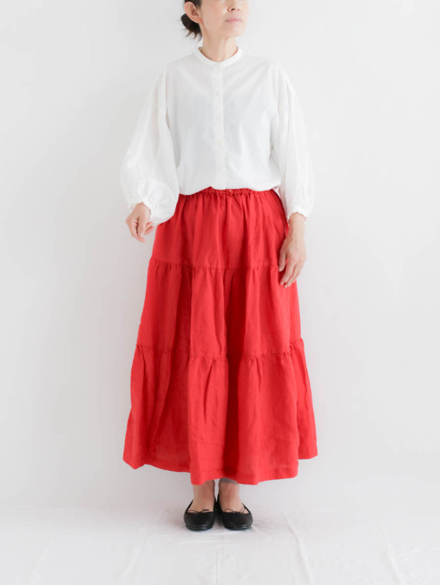 TIGRE BROCANTE ティグルブロカンテ｜60リネン3ステップギャザー  